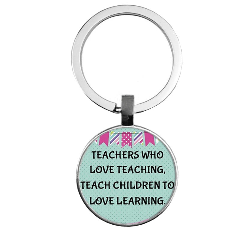 Wholesale of 25MM Time Gemstones Alloy Keychain
